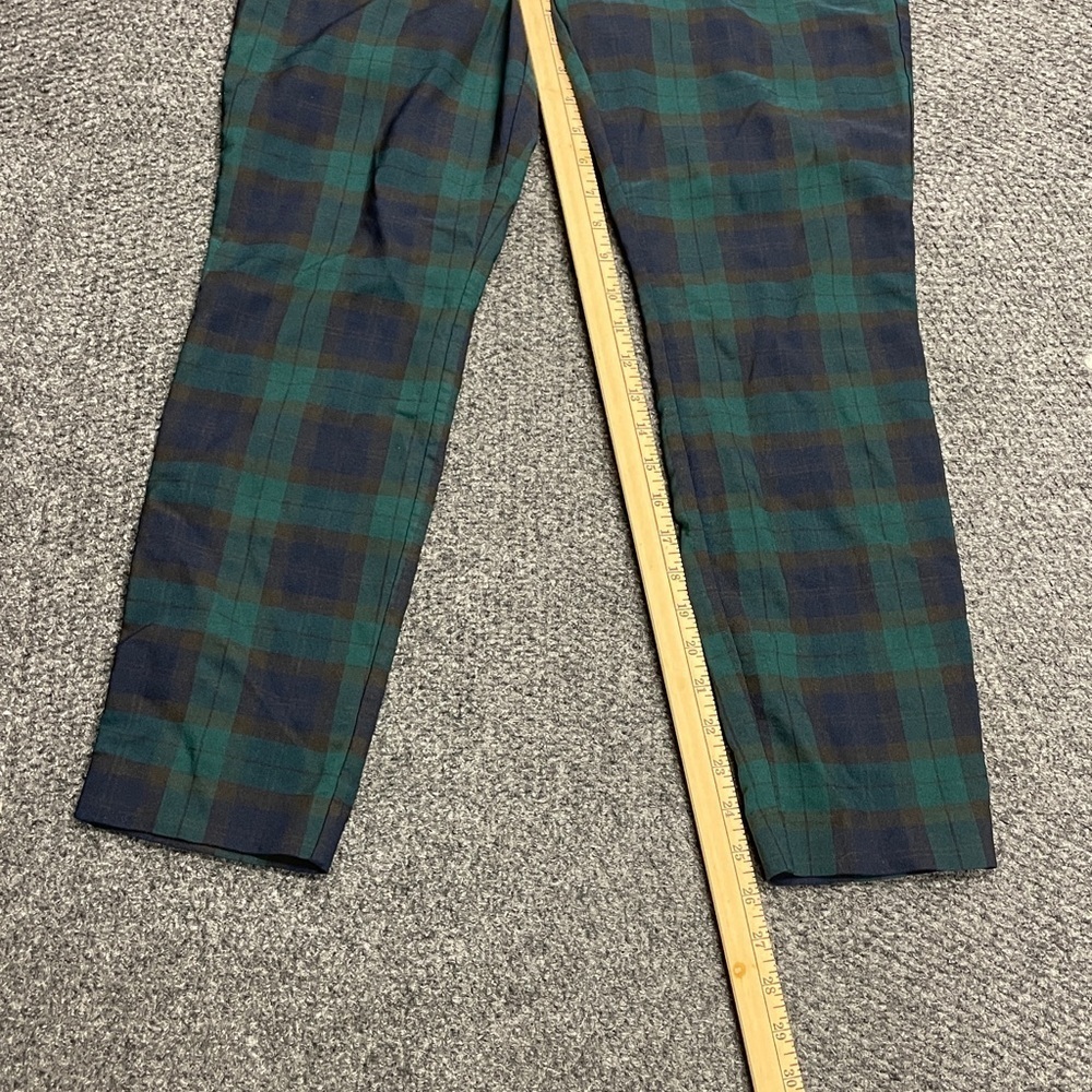 Gap Signature Holiday Skinny Ankle Dress Pant Sz 14 Navy/Green Plaid EUC - Picture 6 of 7
